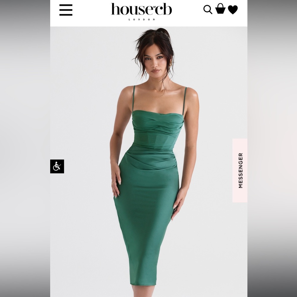 House of CB Teia Dress in Forest, Size Large